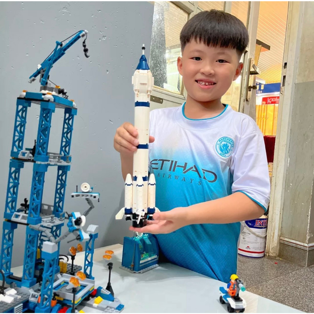 Đồ chơi lắp ráp Tàu Vũ Trụ TVT 1083, bộ lắp ráp xếp hình phi thuyền không gian đồ chơi cho bé