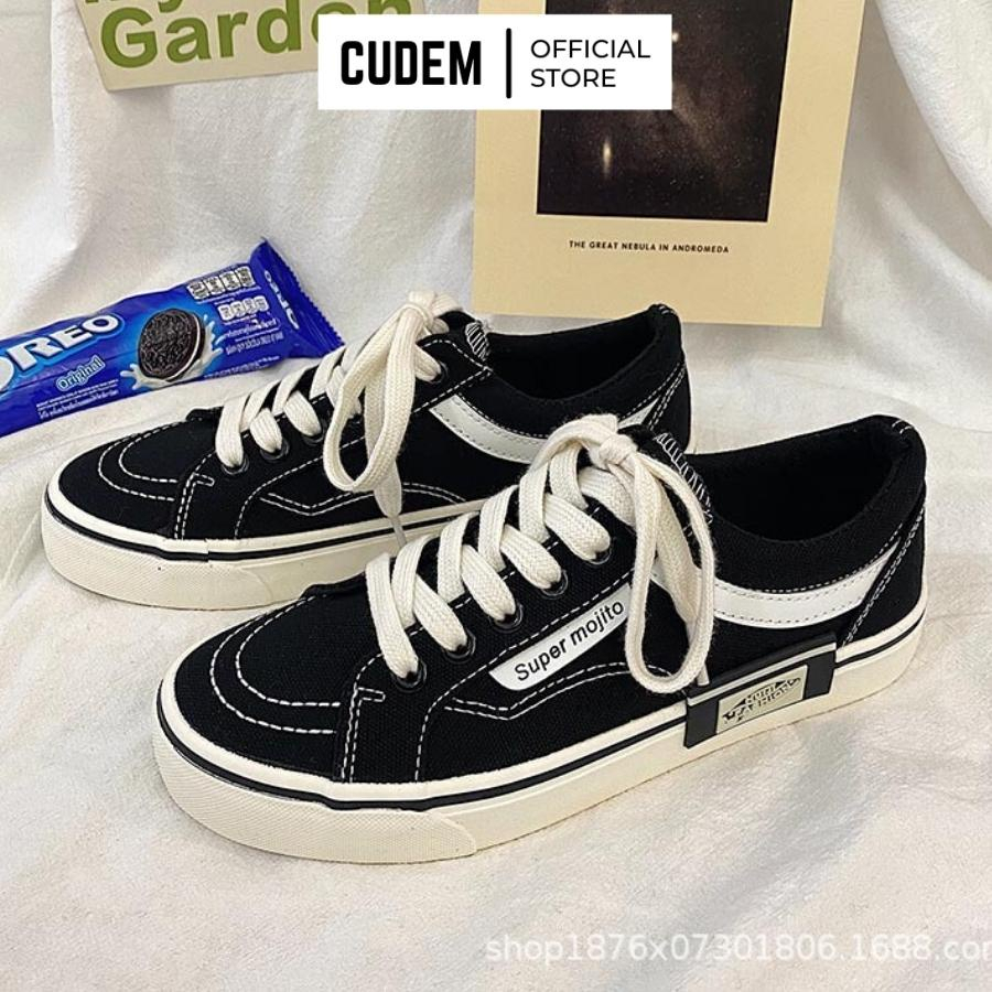 Giày van đen trắng nam nữ old skool phiên bản đặc biệt Street Style S53