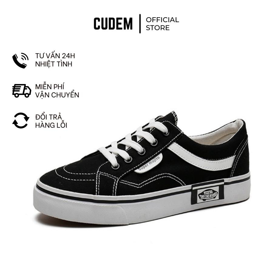 Giày van đen trắng nam nữ old skool phiên bản đặc biệt Street Style S53