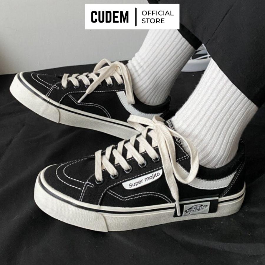 Giày van đen trắng nam nữ old skool phiên bản đặc biệt Street Style S53