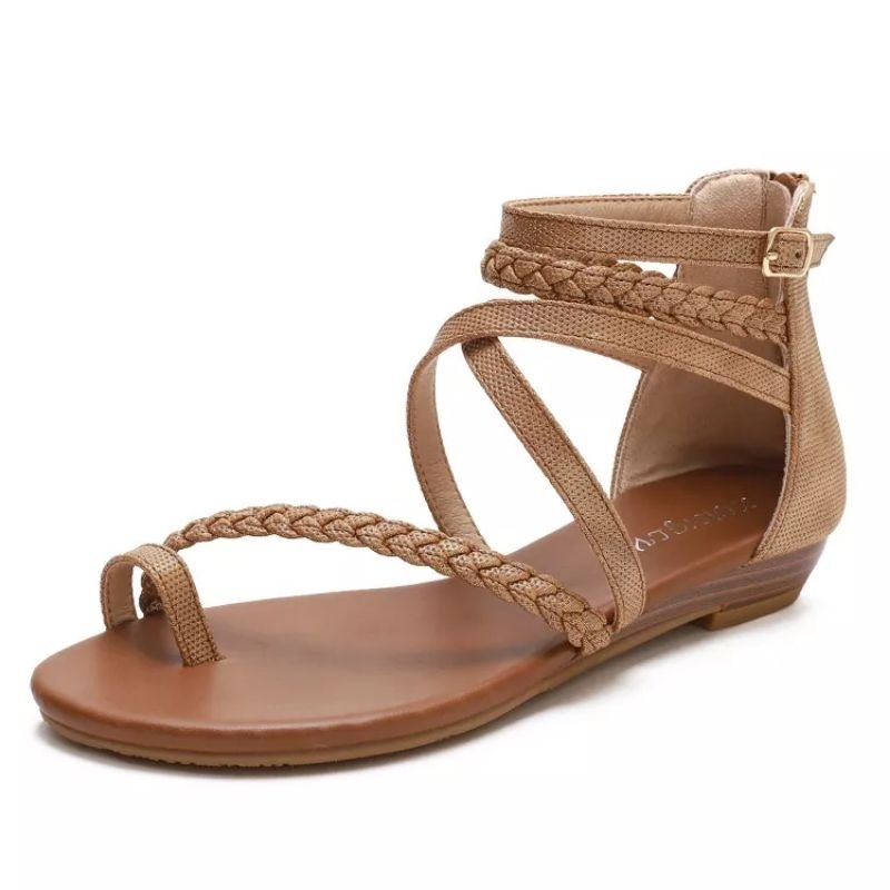Giày sandal chiến binh xỏ ngón Boho dây bính
