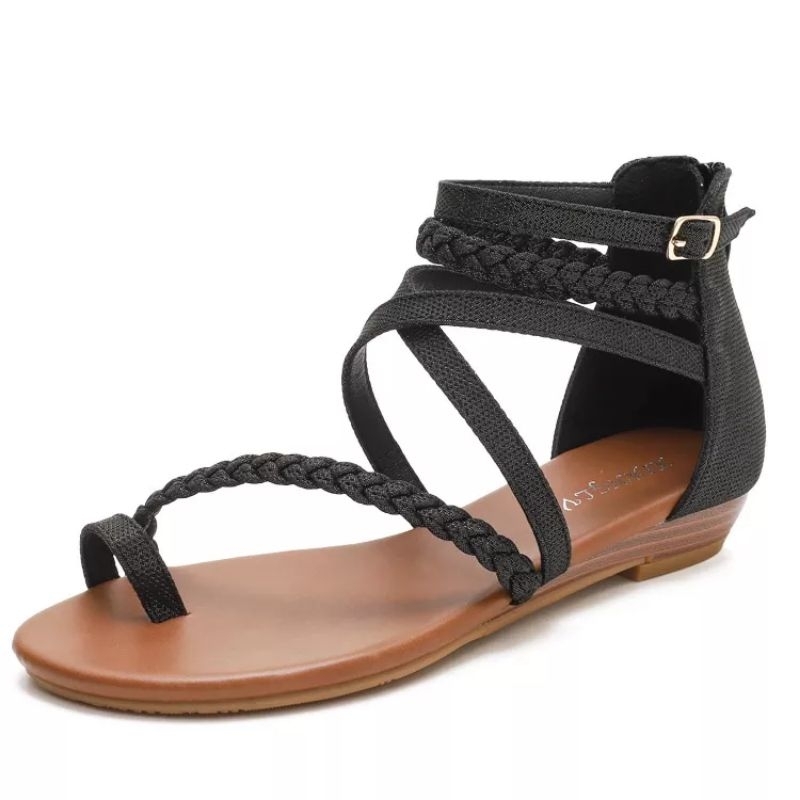 Giày sandal chiến binh xỏ ngón Boho dây bính