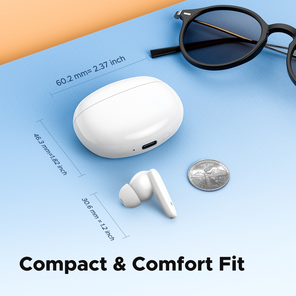 Tai Nghe Không Dây True Wireless Soundpeats TrueFree T2 Life Lite Thời Gian Chơi Nhạc 6.5H