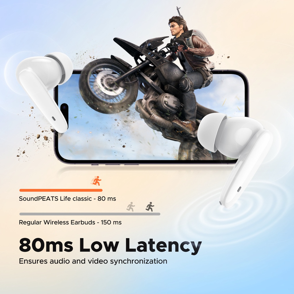 Tai Nghe Không Dây True Wireless Soundpeats TrueFree T2 Life Lite Thời Gian Chơi Nhạc 6.5H