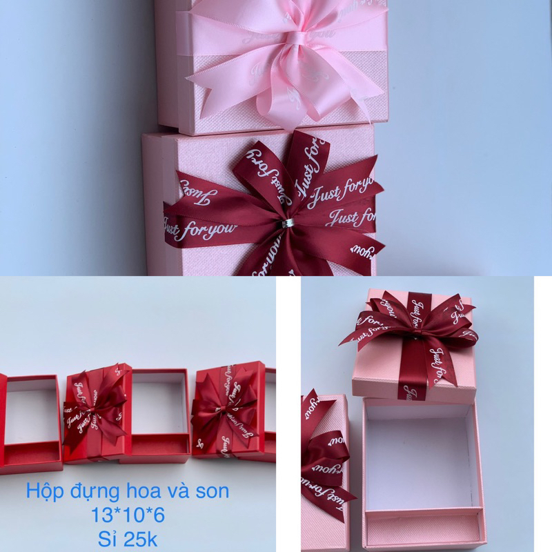 Hộp quà tặng, có ngăn son 13x10 cao 6cm