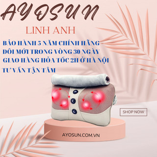 [CHÍNH HÃNG-BH 5 NĂM] Gối Massage Ayosun Hàn Quốc 6 bi