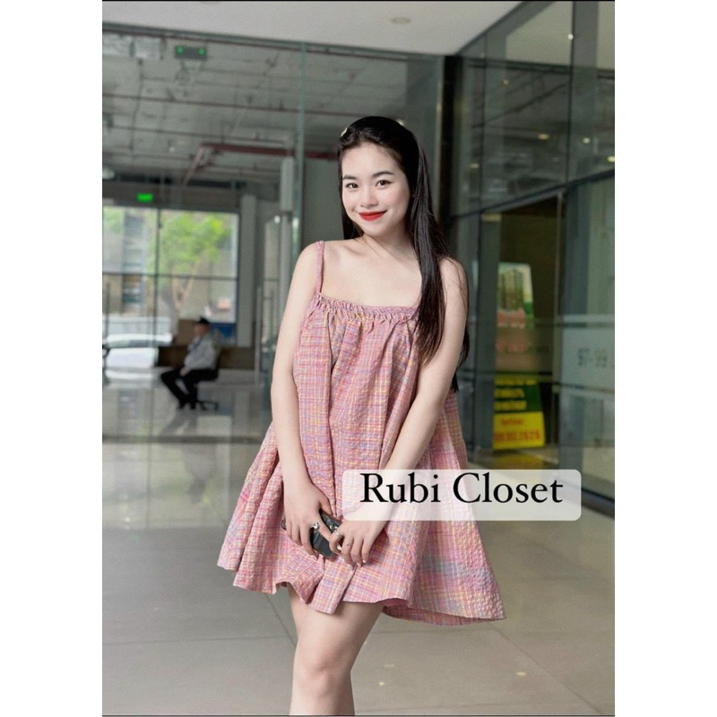 Đầm Xuông Babidoll Tằm 2 Line Xoè Rộng Dáng Ngắn