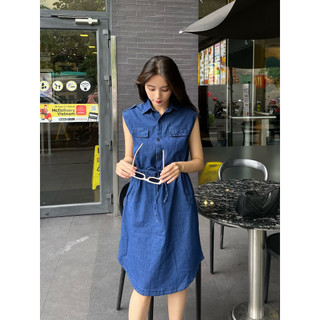 Đầm  jeans Denim thời trang Hàn Quốc - Xưởng May LTM