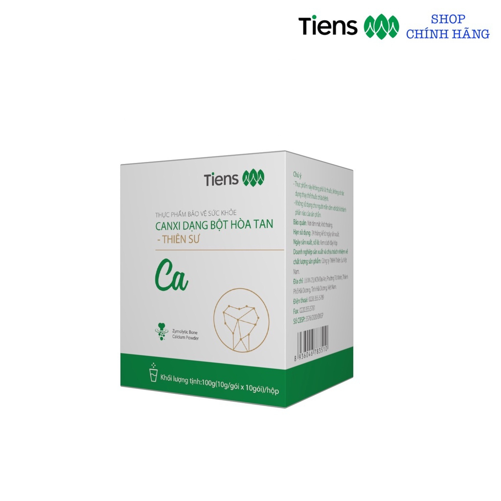 Canxi Tiens Thiên Sư Dạng Bột Hoà Tan Giúp Bổ Sung Canxi Hữu Cơ Hộp 10 Gói