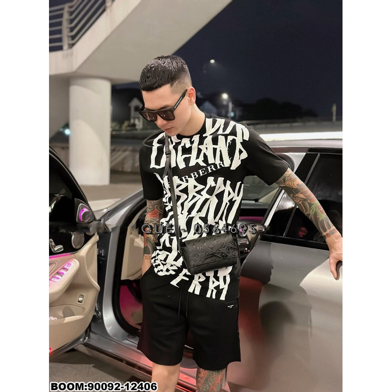 Áo phông nam nữ Premium Cotton in chữ BBR monogram mặt trước phong cách đường phố streetwear AP222P