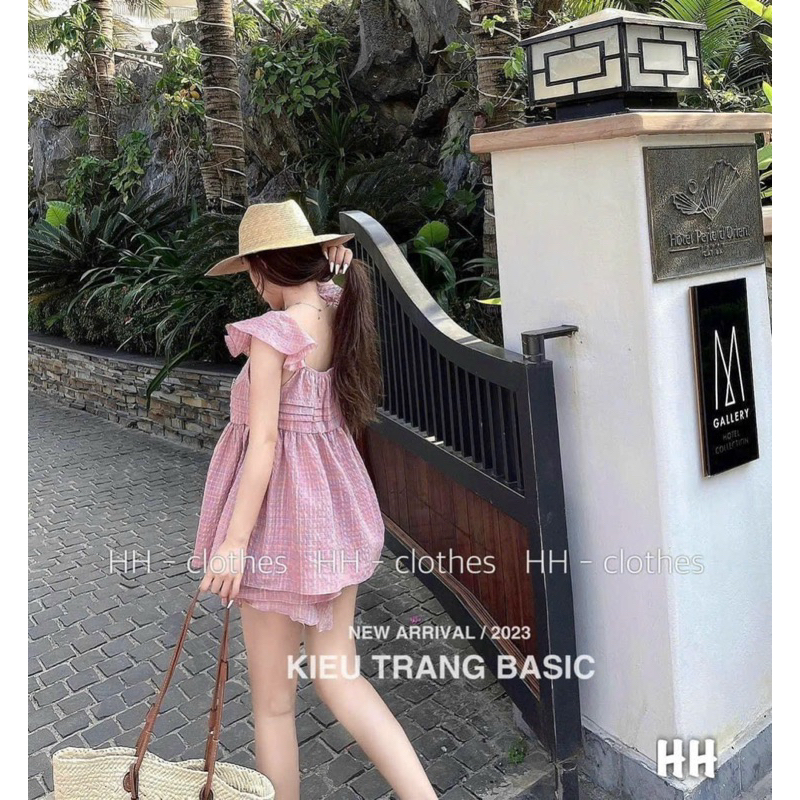 Set Bộ Tằm 2 Line  Thiết Kế QC Áo Cánh Tiên Babidoll Kèm Phụ Kiện Chaneo + Quần Short Đùi Loe 2 Lớp