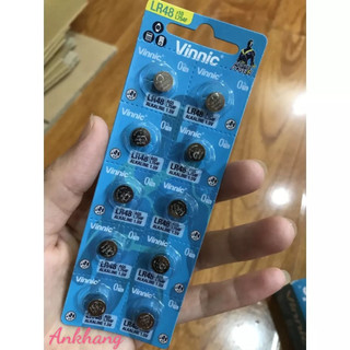 Vỉ 10 viên pin LR48 / AG5 / L754F / 393 Vinnic Alkaline 1.5V chính hãng