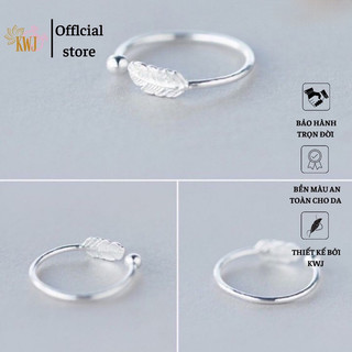  ⚡ HÀNG CAO CẤP ⚡Nhẫn Lông Vũ cho nữ chất liệu bạc thiết kế mới nhất tạo cảm giác tự tin quý phái. 