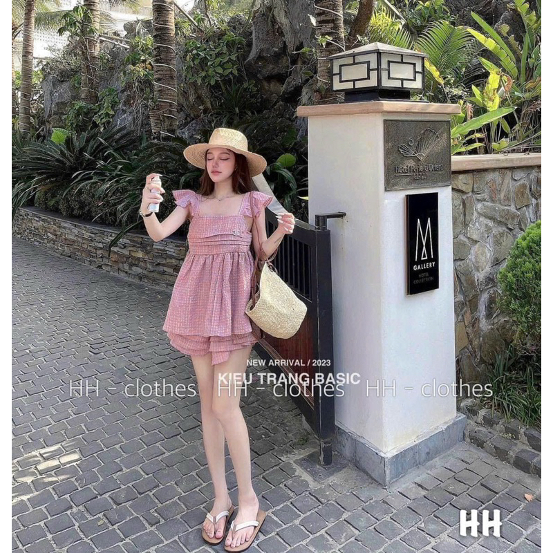 Set Bộ Tằm 2 Line  Thiết Kế QC Áo Cánh Tiên Babidoll Kèm Phụ Kiện Chaneo + Quần Short Đùi Loe 2 Lớp