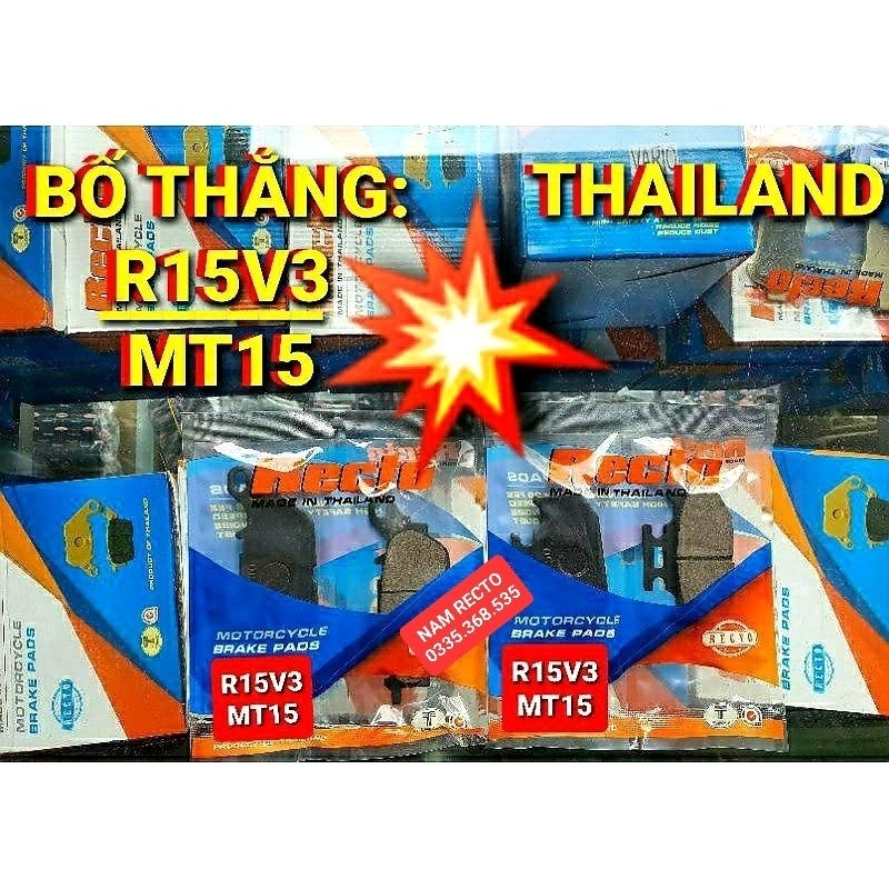 BỐ THẮNG ĐĨA TRƯỚC + SAU R15V3/MT15/XSR 155/TFX 150 CHÍNH HÃNG RECTO