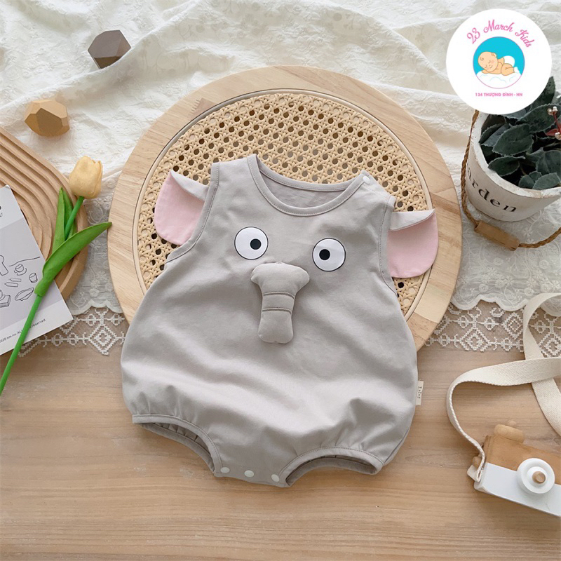 Body ba lỗ hình voi siêu xinh cho bé hàng QC
