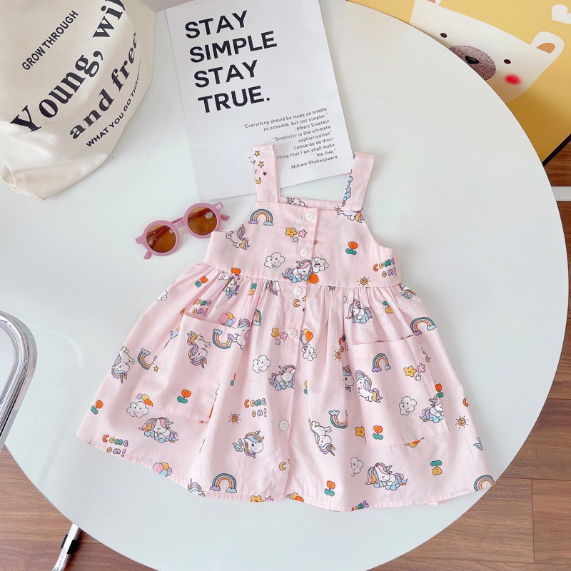 ‼️SALE SỐC‼️VÁY HAI DÂY BÉ GÁI BẢNG MÀU CỰC YÊU, MỀM MÁT, VẢI CỰC ĐẸP