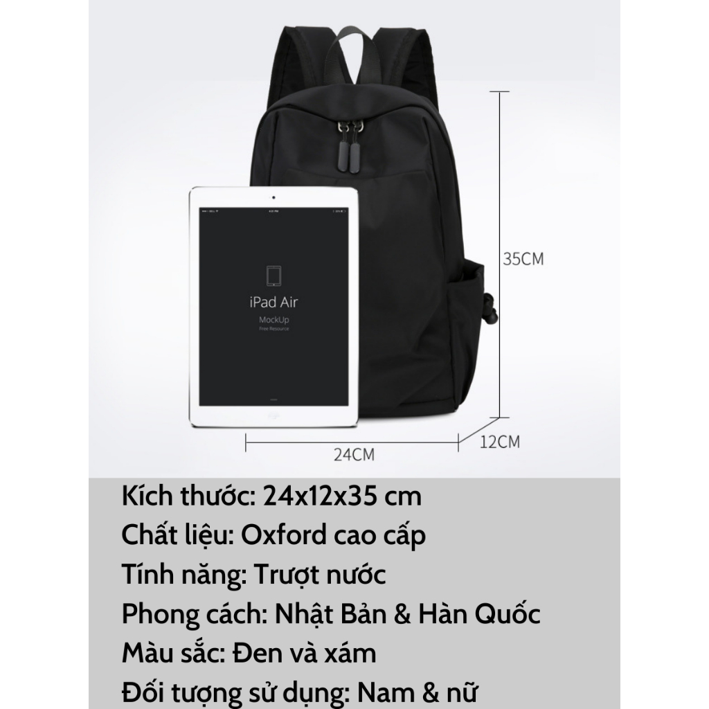 Balo mini nam nữ Ba Vy FASHION đi học đi chơi đựng Ipad chống nước vải oxford cao cấp thời trang Hàn Quốc BL03AB