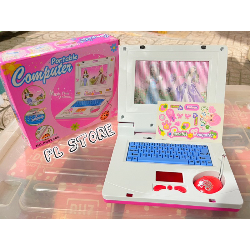 Laptop đồ chơi nhạc có màn hình di chuyển cho bé
