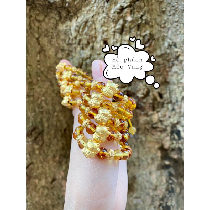 Vòng hổ phách cho bé DMJ Silver