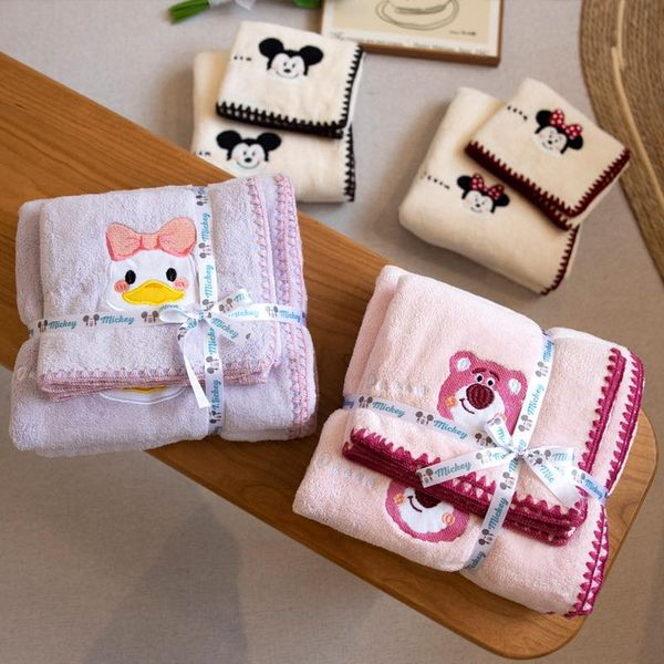 [HCM- hỏa tốc] Set 2 khăn tắm khăn mặt mềm mịn hoạt hình disney xinh xắn cho bé, tiện lợi mang du lịch đi chơi quà tặng