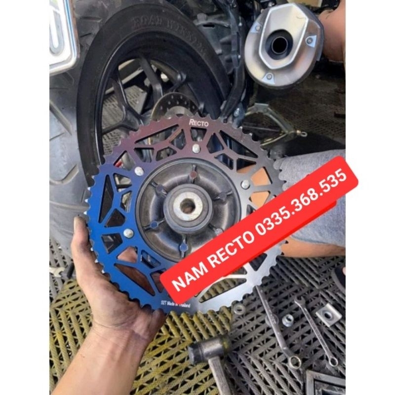 Dĩa sau mt15,r15v3,fz 155i,xsr 155 dĩa 52,50,49,48,47,46 nhông 13,14,15,16,17 chính hãng Recto