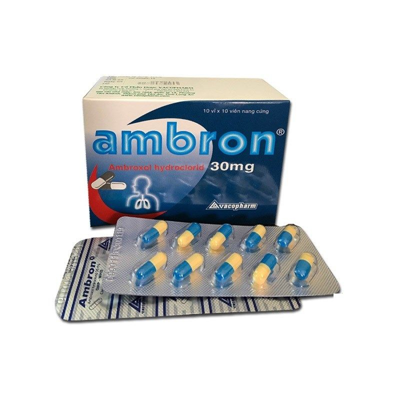 Ambron Ambroxol 30mg giúp long đờm , loãng đờm tiêu đờm hộp 100 viên