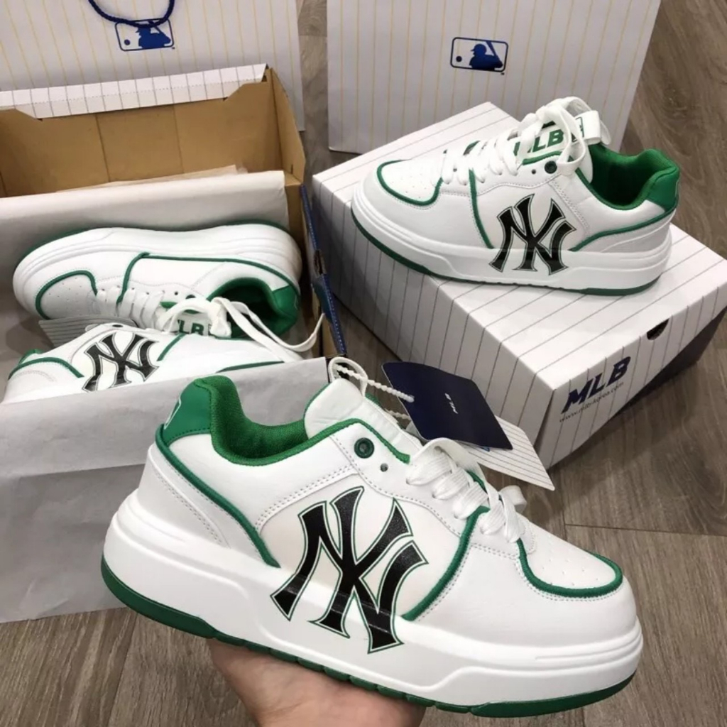 Giày MLB Chunky Liner Black da xịn đế cao su cao cấp tăng chiều cao nam nữ phong cách hàn quốc hot new các màu