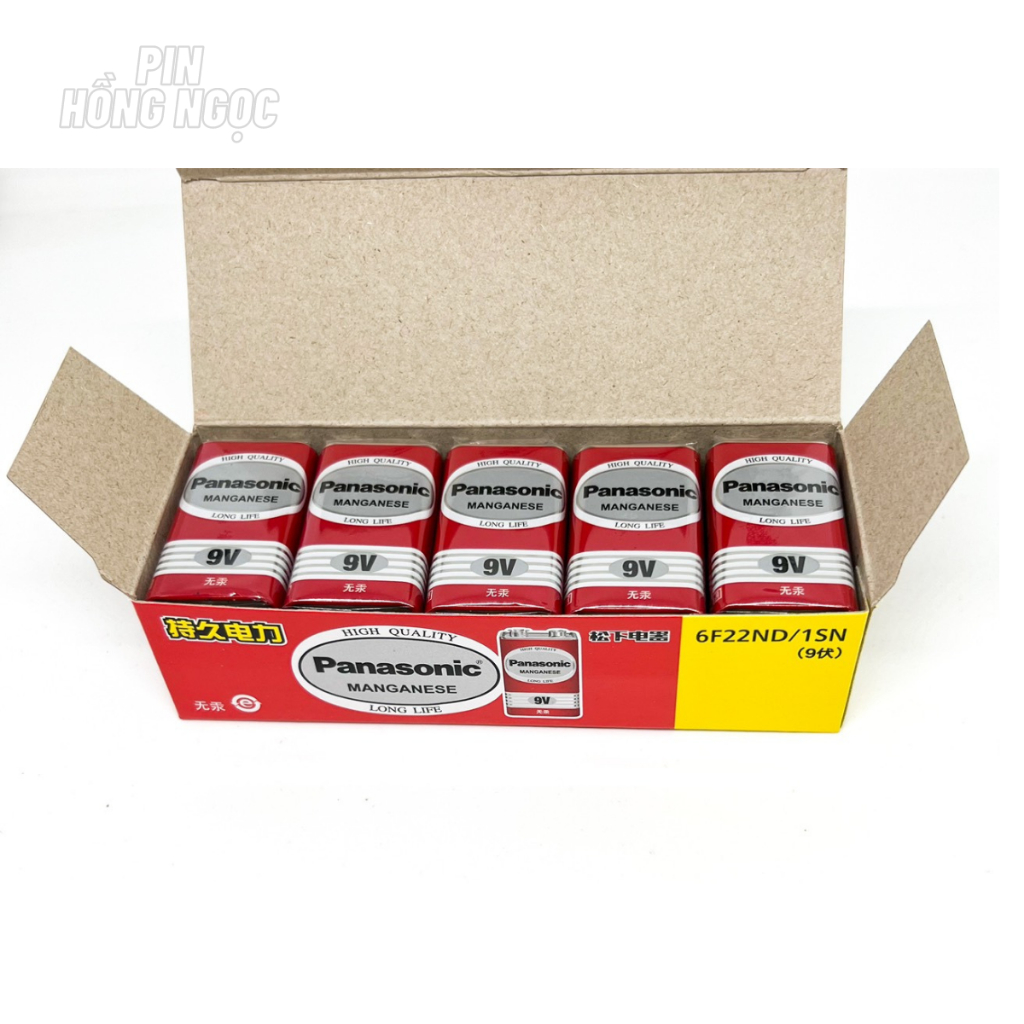 Hộp Pin 9V Panasonic 6F22 Siêu Bền Hàng Nhập Khẩu
