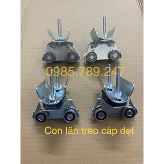 Con lăn treo cáp, C30, C40, C50, trolley treo cáp cho pa lăng, con chạy treo cáp, con chạy máng C, phụ kiện máng C