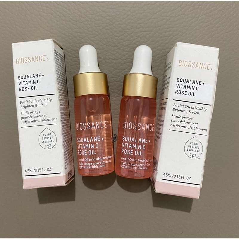 Dầu Dưỡng Sáng Da BIOSSANCE Squalane + Vitamin C Rose Oil 4.5ml Fullbox