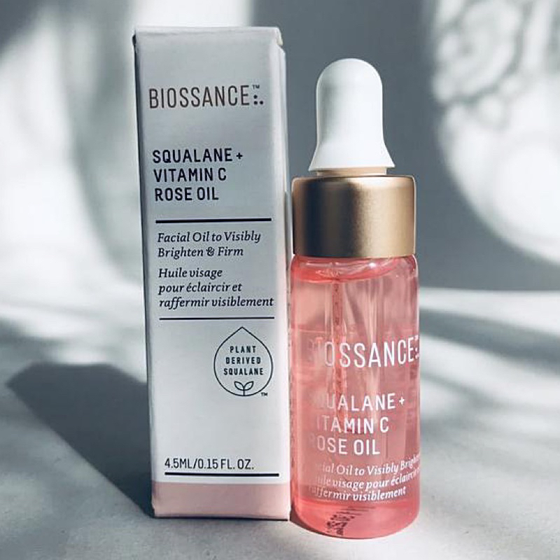 Dầu Dưỡng Sáng Da BIOSSANCE Squalane + Vitamin C Rose Oil 4.5ml Fullbox