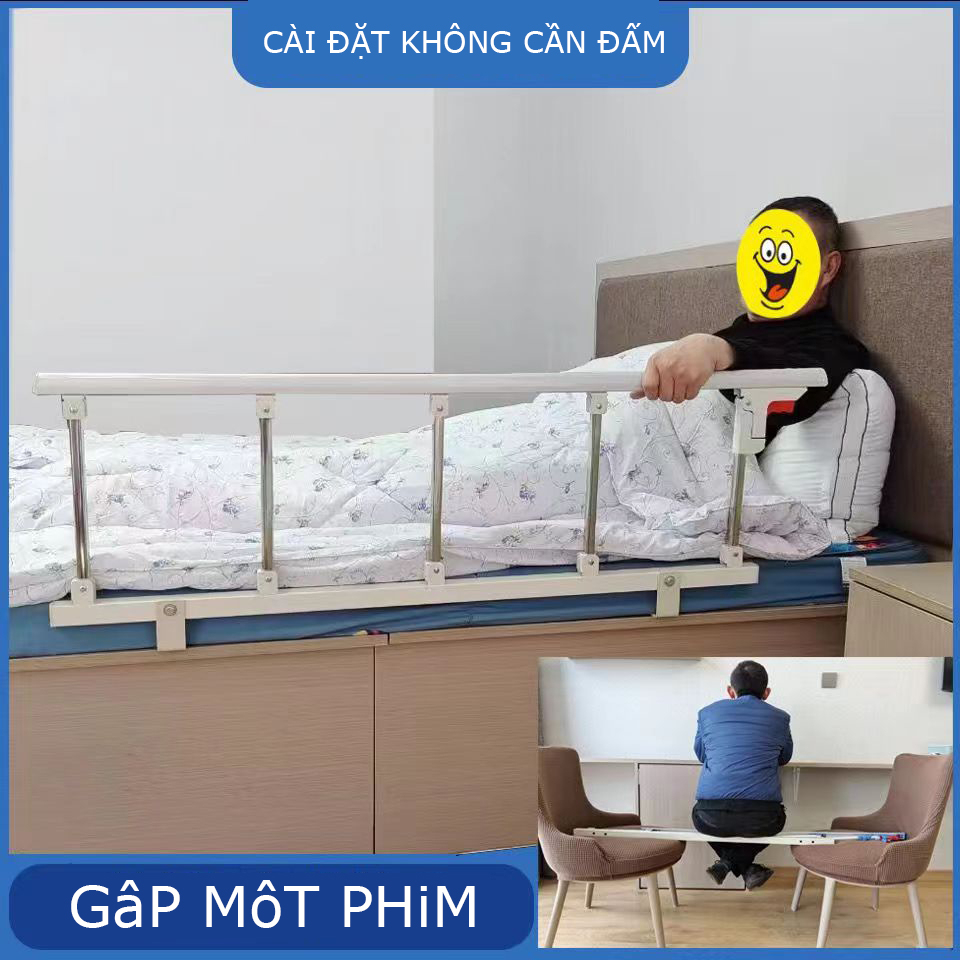 ASANME【Thanh chắn giường】Lan can inox chống rơi cho người già và trẻ em 1,8m 2m