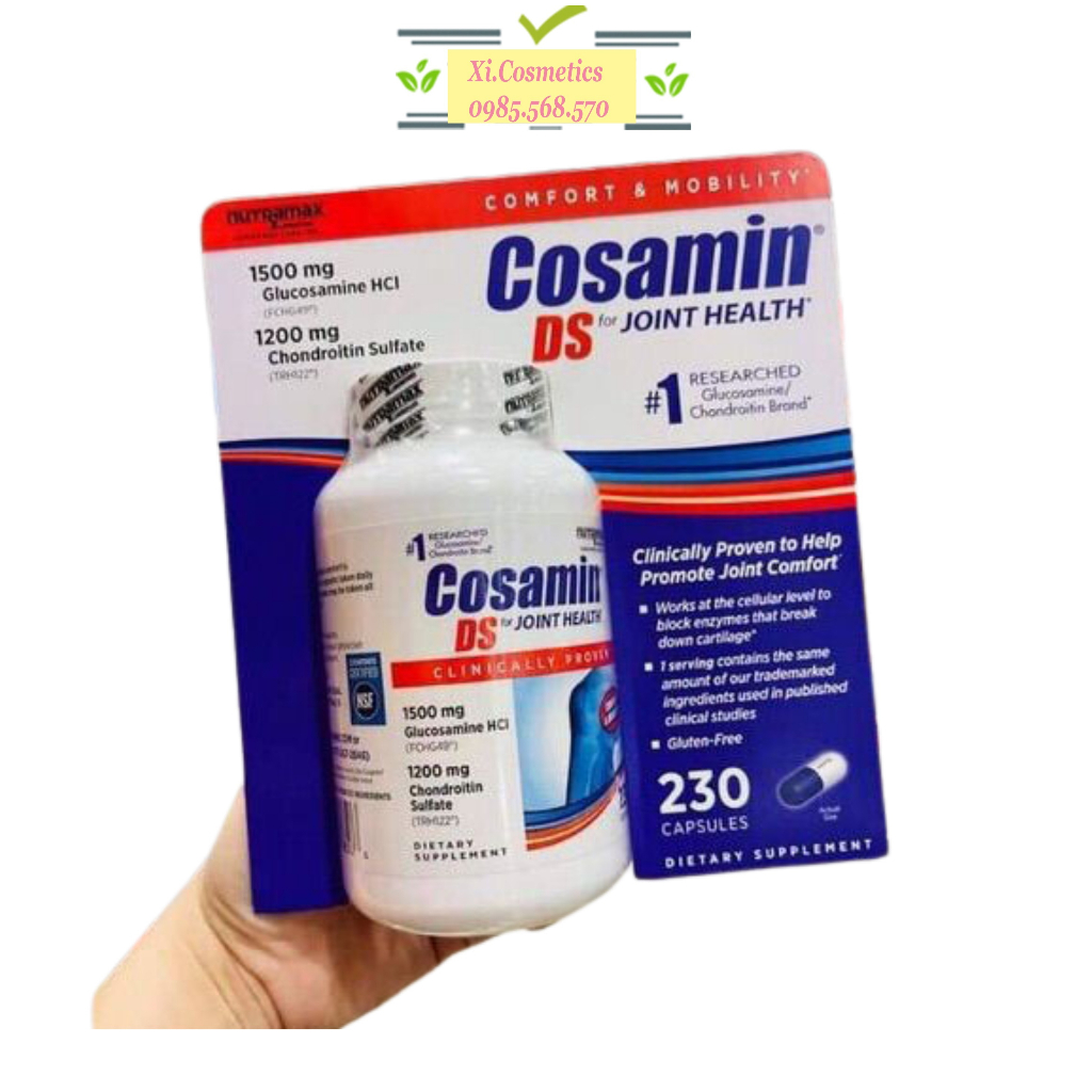 Viên Bổ Khớp Cosamin chai 230 Viên Cosamin DS Nutramax  phục hồi khớp