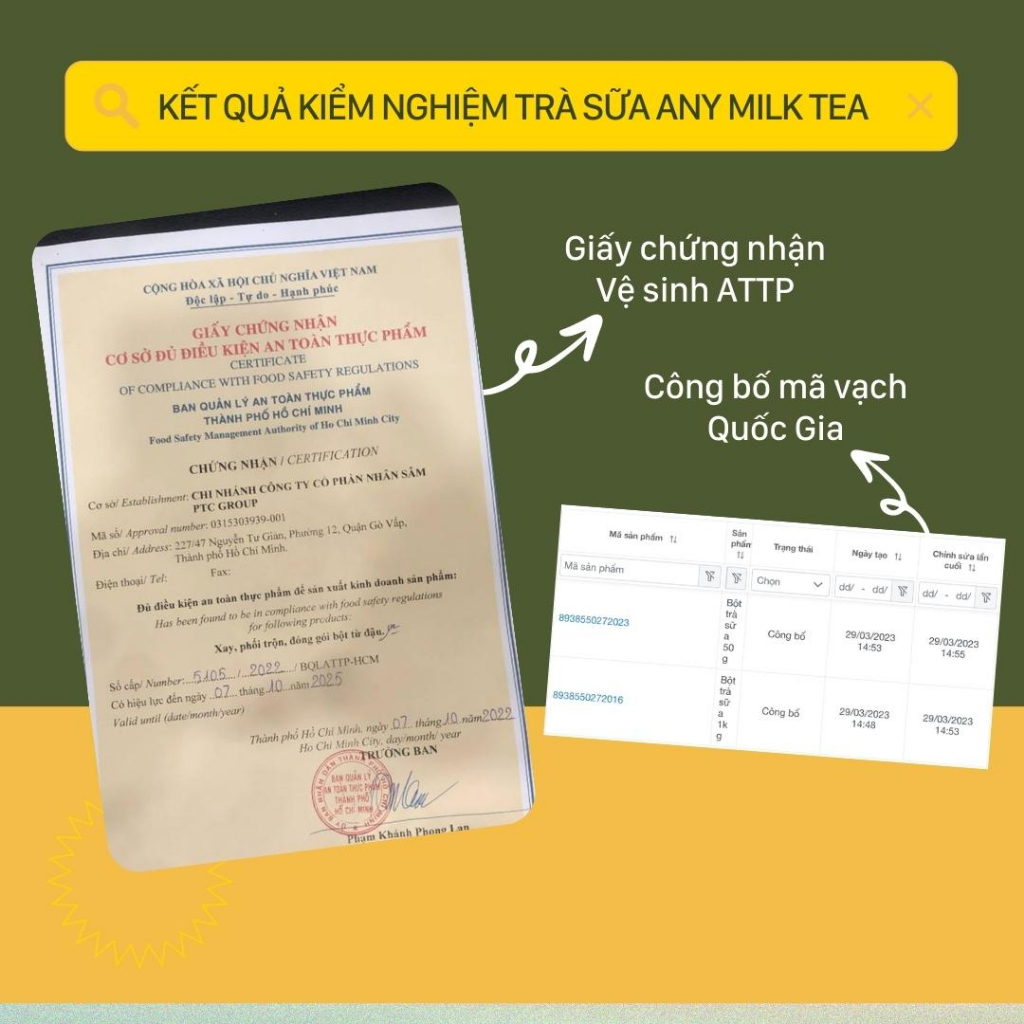 Trà Sữa Rau Má Hạnh Nhân - Không Sữa Bò - Không Mụn - Any Milk Tea - Thuận Lành