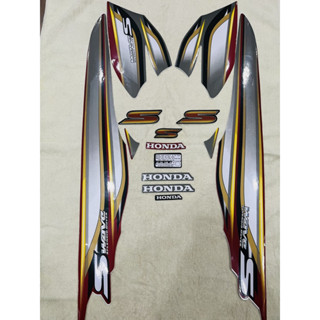  Bộ tem decal dán xe máy Honda Wave S100 đời 2008 màu đỏ zin thái siêu đẹp 