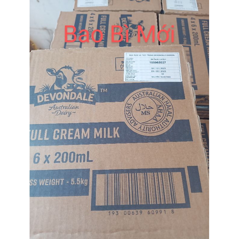 Sữa devondale 200ml 1thùng 24hộp dat 4/2024