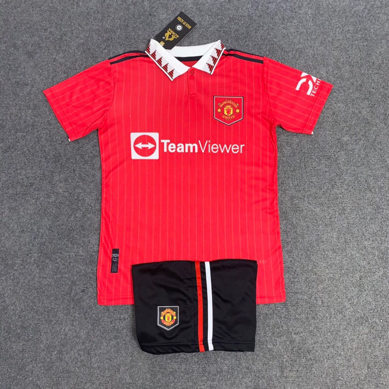 Bộ quần áo thể thao bóng đá trẻ em MU cho bé trai, bé gái - áo đá banh - thoáng khí