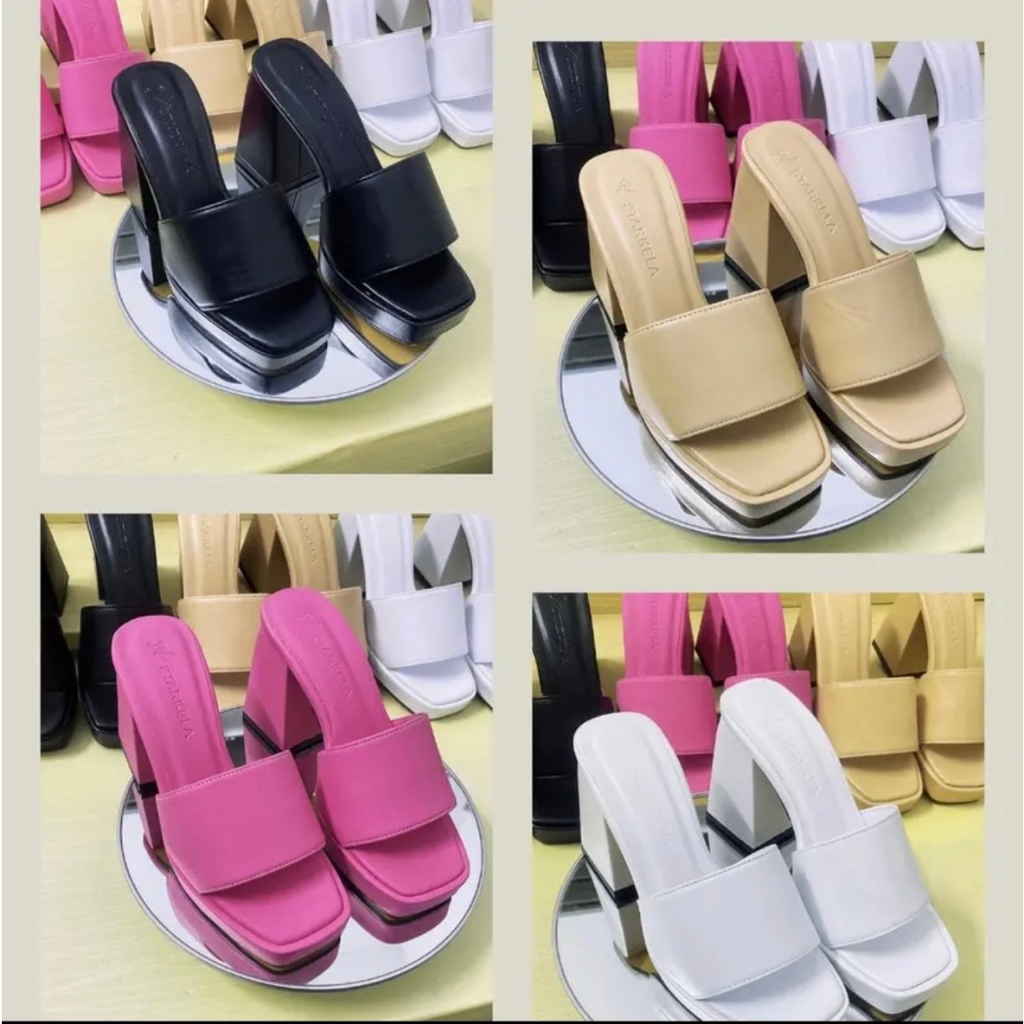 Dép gót vuông 10 phân