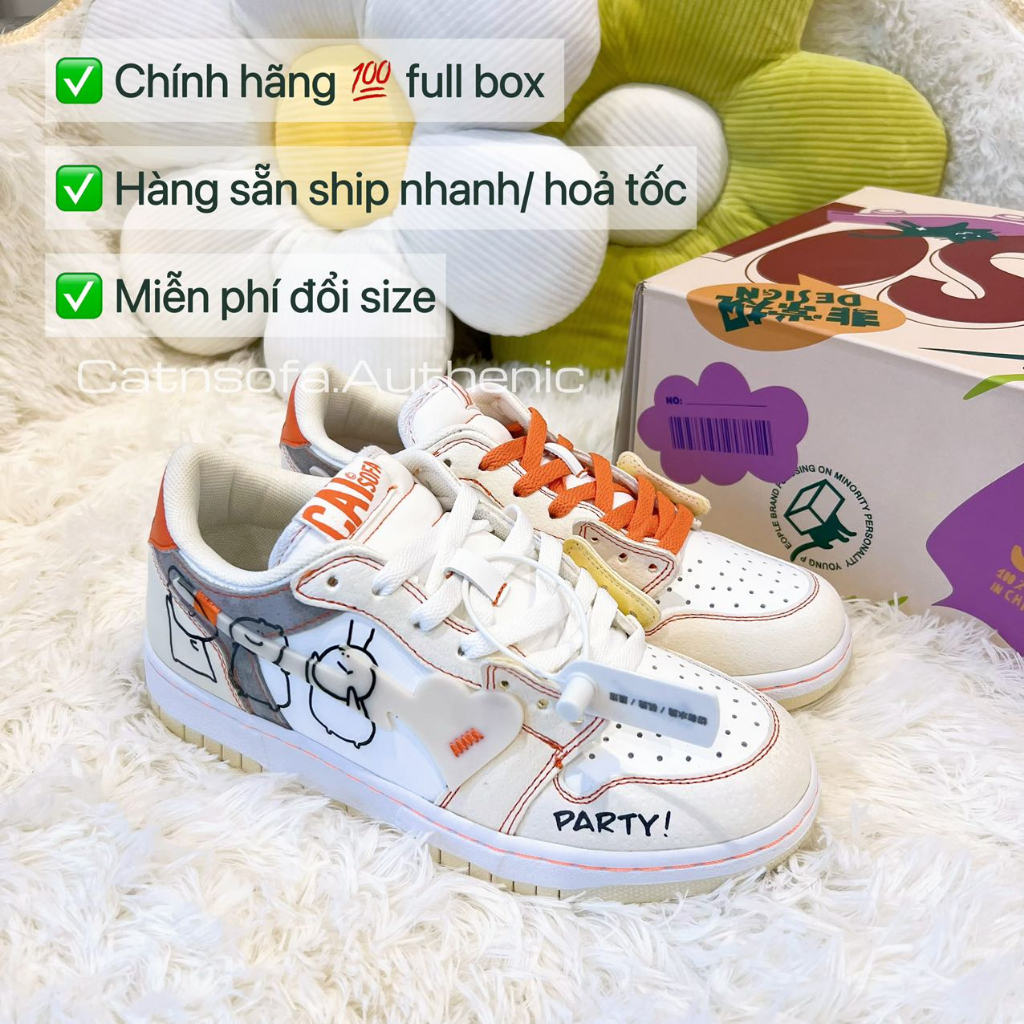 Giày thể thao Cat&Sofa hàng có sẵn - full box phụ kiện - PARTY - AC280 sneaker unisex