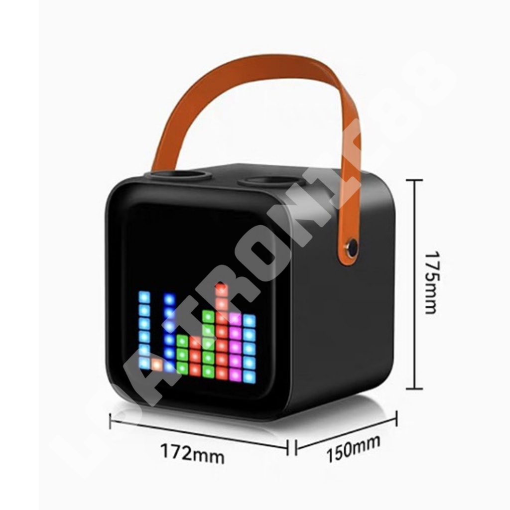 Loa Bluetooth Karaoke Mini SP100 Siêu Cute, Thiết Kế Sang Trạng Với Màn Hình Led