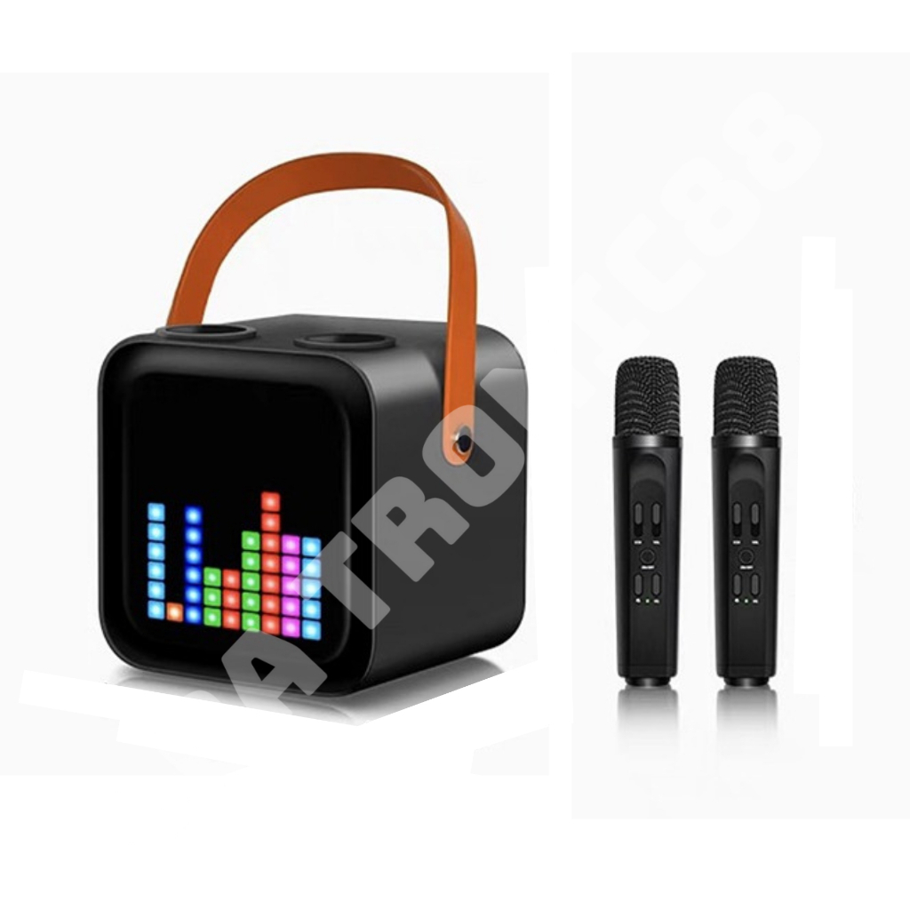 Loa Bluetooth Karaoke Mini SP100 Siêu Cute, Thiết Kế Sang Trạng Với Màn Hình Led