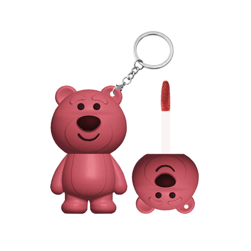 Son móc khóa gấu LOTSO nhung lì mềm mịn môi