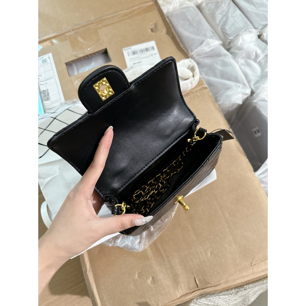 Túi xách đeo chéo, túi cầm tay Cha.n.e.l bản classic quai tròn #TX017 -Linastore