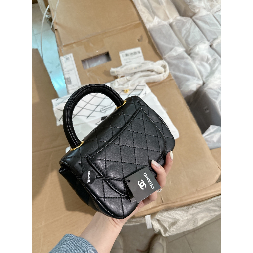 Túi xách đeo chéo, túi cầm tay Cha.n.e.l bản classic quai tròn #TX017 -Linastore