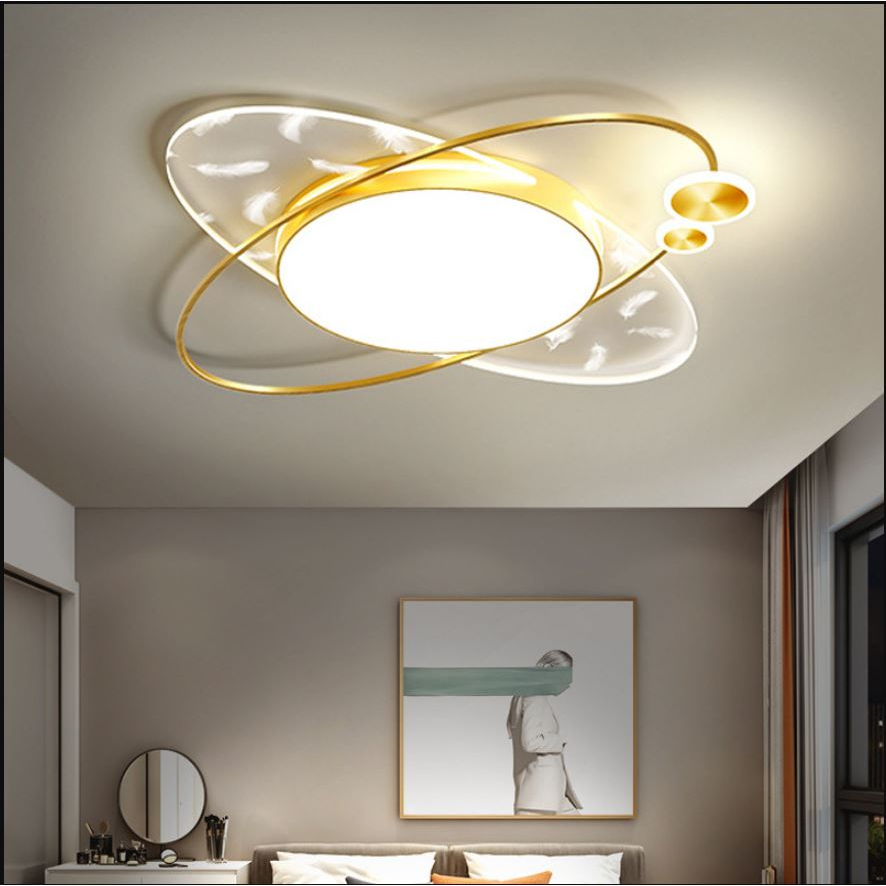 Đèn trần led mâm MONSKY OYHO 3 chế độ ánh sáng cao cấp trang trí phòng khách, phòng ngủ - có điều khiển từ xa tiện dụng