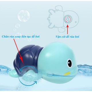 Rùa bơi thả chậu tắm cho bé chơi