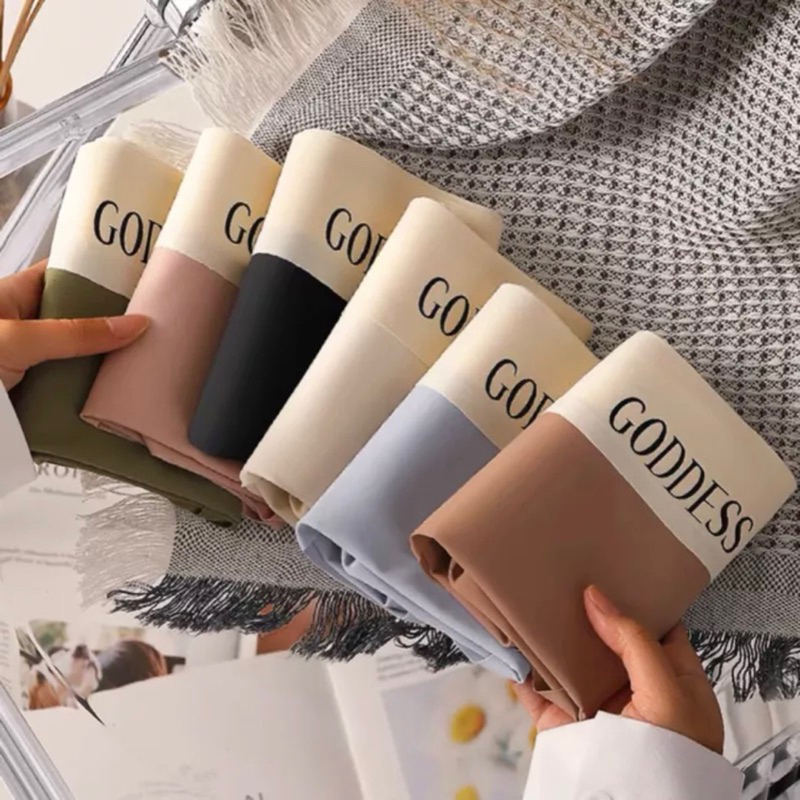 Quần Lót Quần Lót Nữ Đúc Su Cạp Cao Tàng Hình Chữ GODDESS không lộ viền khi mặc áo ôm body có may đáy cotton