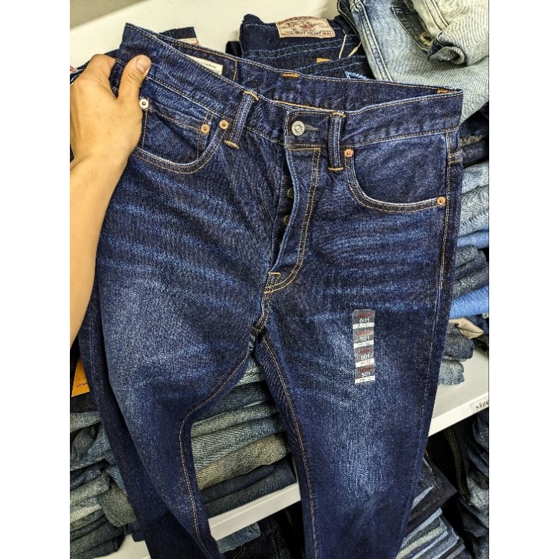 quần jean levis 501 chính hãng chất cotton form suông đứng