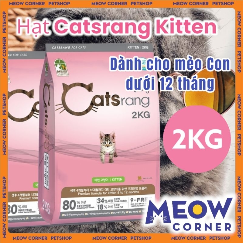 Hạt cho mèo con Catsrang Kitten 2kg mới 2021